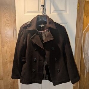 Women's Brown Peacoat